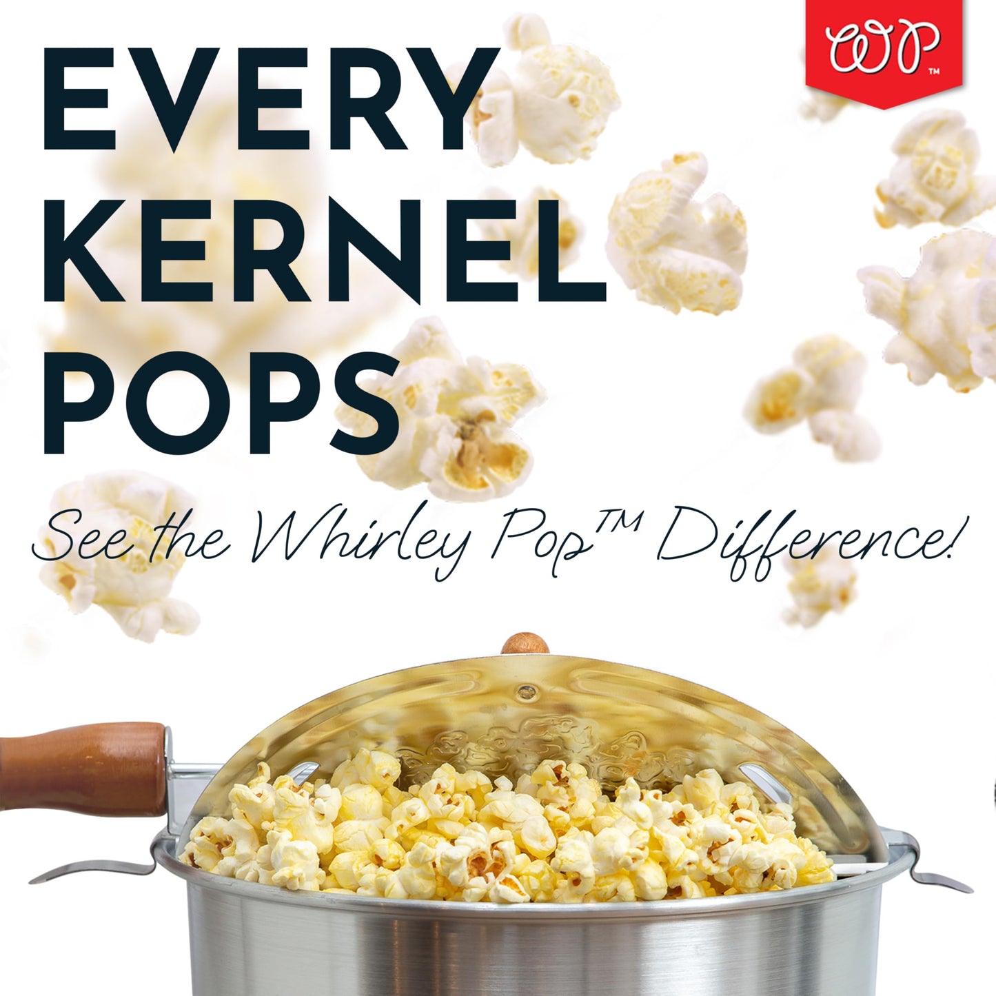 Original Whirley Pop Popcorn Machine – 3-Minute Stovetop Popcorn Maker, Home Movie Night, Movie Snacks, Game Night Snacks – Wabash Valley Farms - Aluminum Pot With Nylon Gears – (Pink)