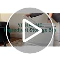 White 11.4 Gallon Large Ingredient Flour Storage Bin with Wheels & Scoop