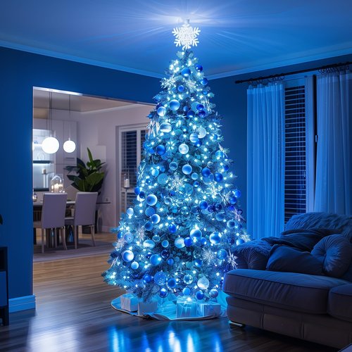 Brightown Battery Operated Christmas Lights 2 Pack 18 Feet 50 LED Clear Mini String Lights with 8 Modes Waterproof Tree Lights for Xmas Outdoor Indoor Holiday Party Garden Decor, Blue & White
