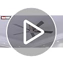 60-Inch Brushed Nickel Ceiling Fan with Lights & Remote - Flush Mount Variation