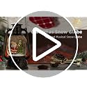 EDDO RUNNING Santa Claus Christmas Tree Snow Globe with Music & Timer - Indoor Holiday Decor