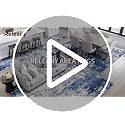 Washable Abstract Area Rug 8x10 ft for Living Room - Blue & Gold, Non-Slip