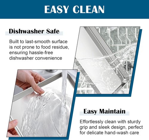 E-far Baking Sheet Set - Large Stainless Steel Cookie Sheets with Cooling Racks | Non-Toxic & Heavy Duty, 18 x 13 x 1 Inch