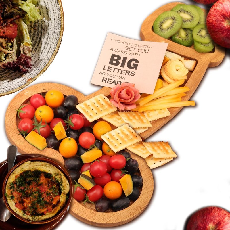 Jiulory Extra Large Cheese Board Charcuterie Board, Solid Wood Serving Tray for Party, Entertainment and Kitchen Use Cheese Platter for Housewarming Party