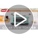 DASH White Clear View Toaster with 10-Inch Slot, 7 Browning Levels & Glass Panel