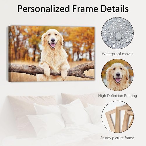 Custom Canvas Prints - Personalized Photo Wall Art for Family, Pets & Couples | Framed 20x16