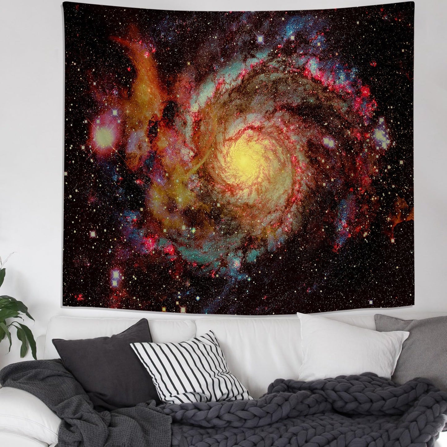 Psyhilar Blacklight Tapestry Glow in the Dark UV Space Universe Galaxy Black Light Posters for Adults (79 x 59 Inches)