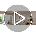20-Inch Low Profile Caged Ceiling Fan with Light & Remote - Black & Gold