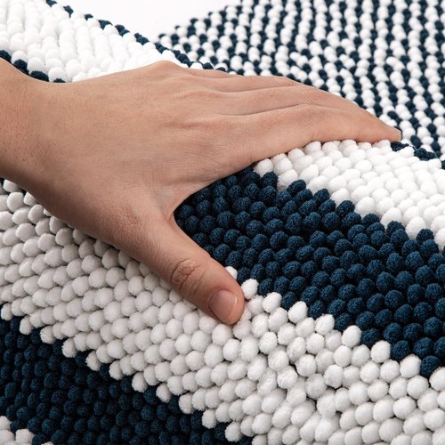 BSICPRO Bathroom Rugs - Extra Soft Shaggy Chenille Bath Mat | 30x20 Inch, Non-Slip, Quick Dry, Navy