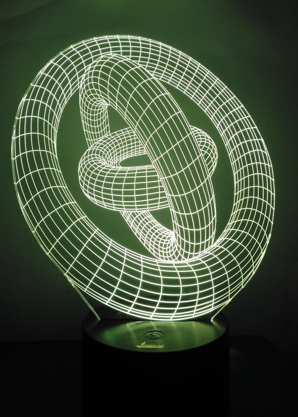 3D Illusion Night Light - Loveboat LED Lamp with 7 Color Changing Acrylic Base & USB Charger - Perfect Home Decor & Gift