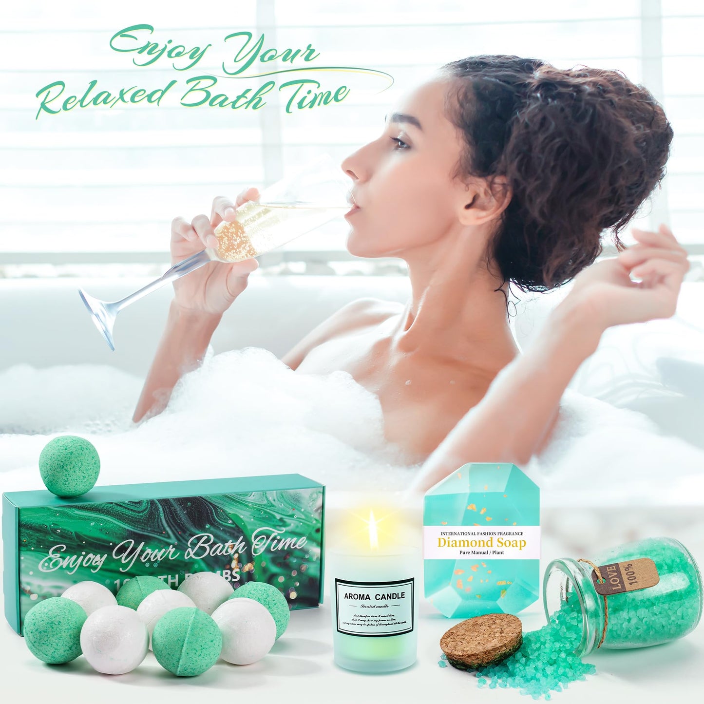 Gifts for Women, 21PCS Self Care Gifts Get Well Soon Gifts, Ocean Relaxing Care Package for Women w/Luxury Flannel Blanket, Unique Birthday Idea for Mom Wife Sister