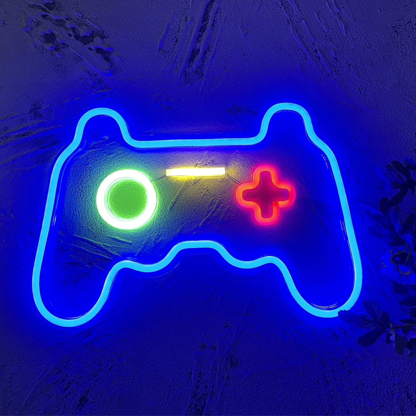 HSEFURNI Gamepad Neon Sign 16" x 11", Birthday Gifts for Teen Boys, USB Powered Light Up LED Signs, Teenage Boy Gifts Ideas, Teen Boys Gift Ideas, Gifts for Teenage Boys, Teenager Gifts