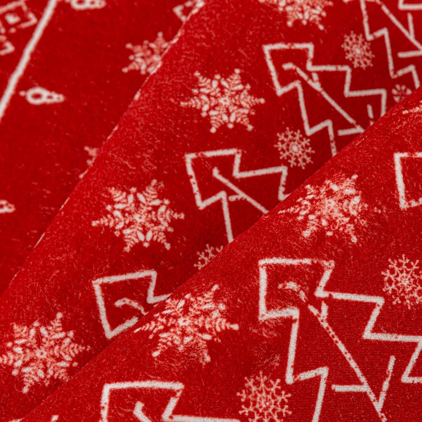 Christmas Runner Rug 3x10 Red Washable Carpet Xmas Snowflake Holiday Decor Kitchen Non Slip Soft Low Pile Long Carpet Indoor Throw Rug Laundry Room Living Room Bedroom Dining Room