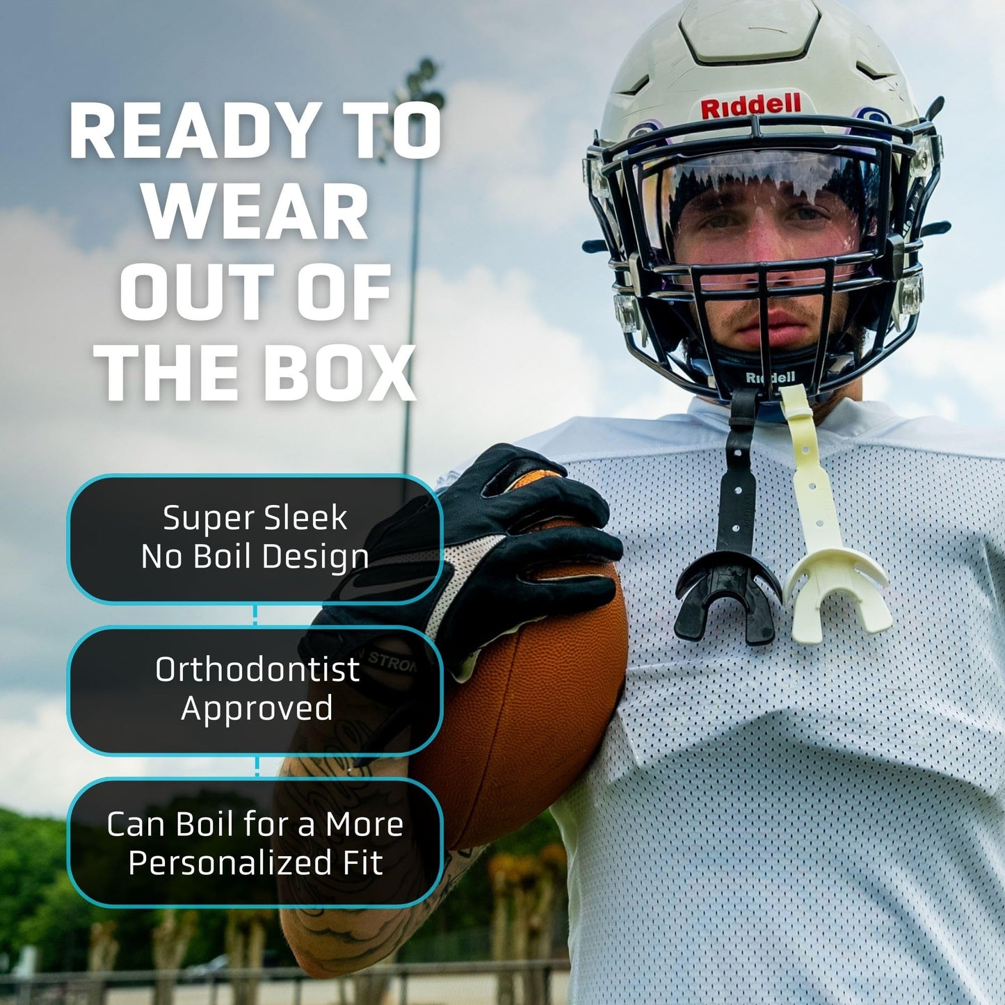Vettex Double Mouth Guard with Lip Protection, Cardinal (AC25-CD)