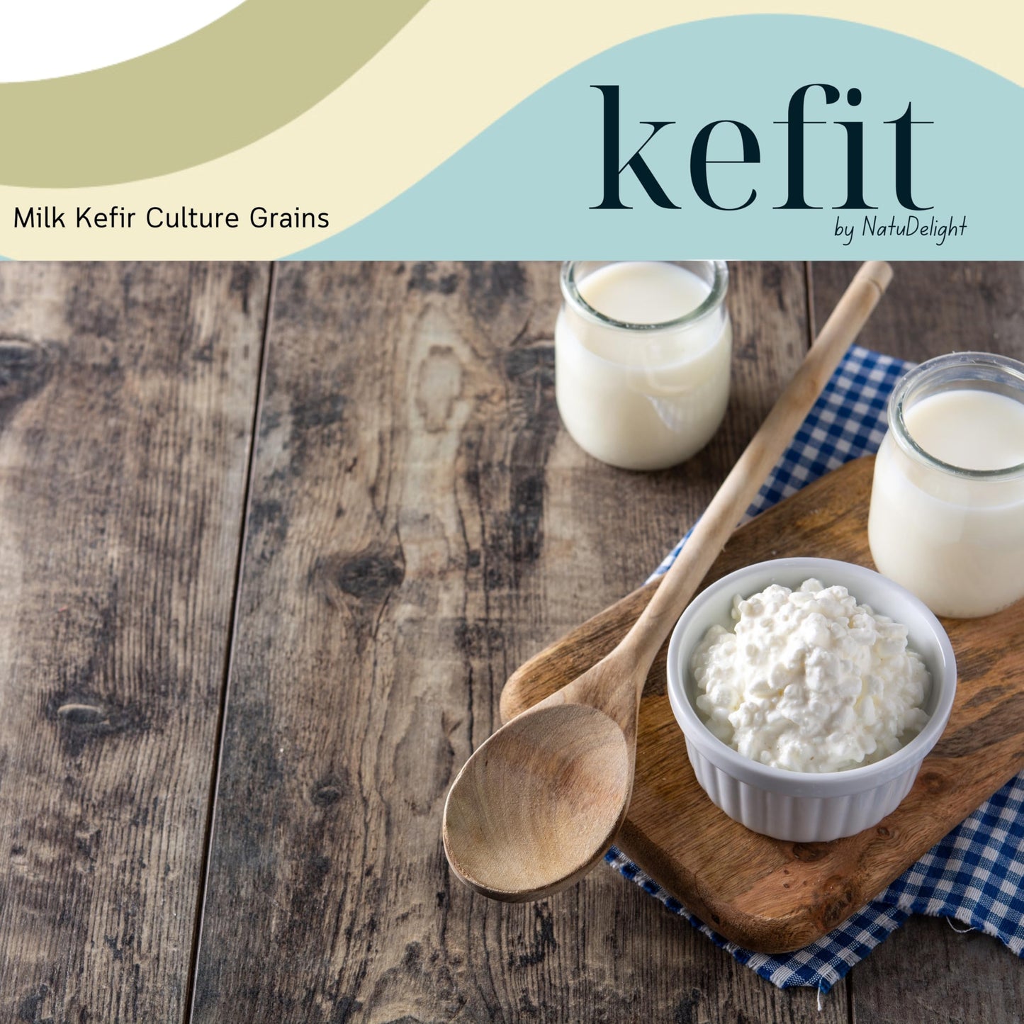 NatuDelight Kefit - Live Milk Kefir Grains, 1 TBSP Starter Culture for Home Production