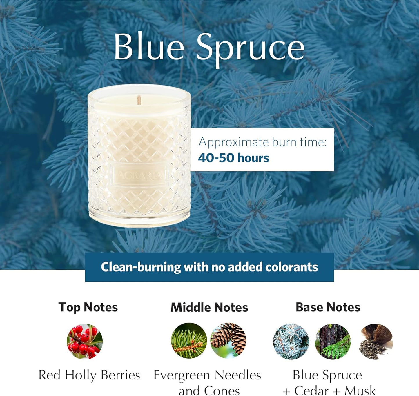 AGRARIA Scented Candles, 7 Oz, Long-Lasting Scented Candles for Home, Elegant Home Fragrance Gifts for Men and Women