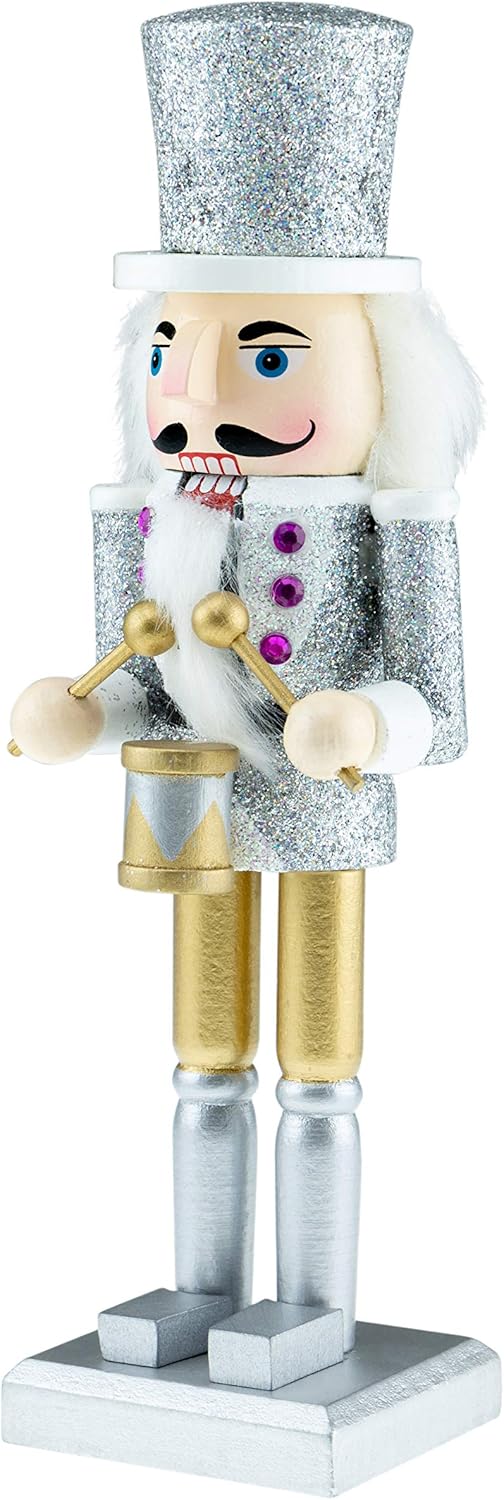 Red Prince 12-Inch Wooden Nutcracker - Festive Christmas Décor for Shelves & Tables