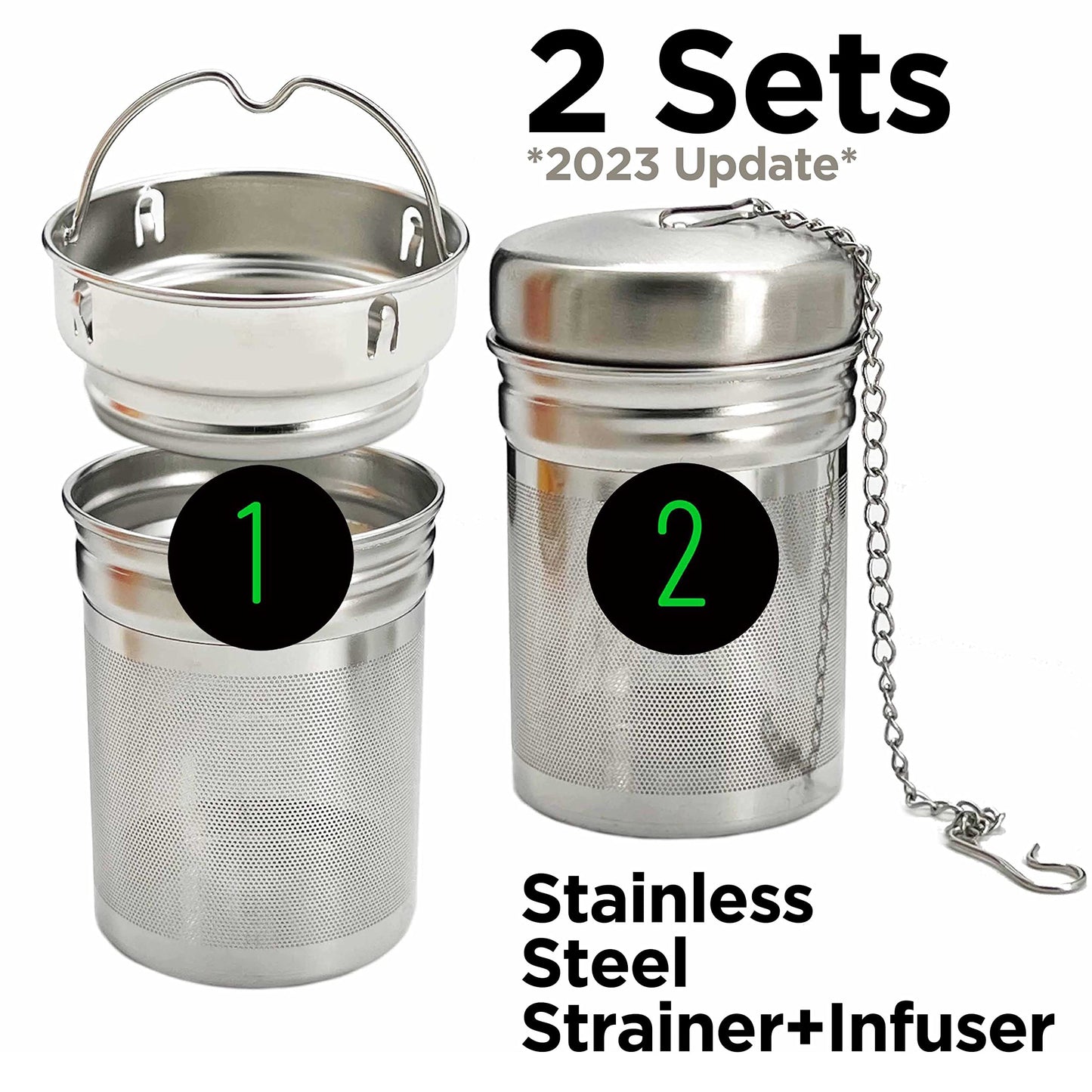LiveZen 18oz Insulated Bamboo Tea Infuser Bottle for Loose Leaf Tea - Extra Fine Mesh Tea Steeper Basket Infuser with Chain Hook for Teapot Mug Cup
