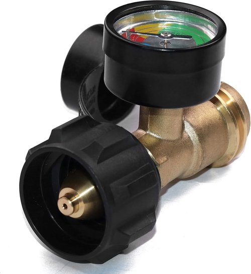 DOZYANT Propane Tank Gauge - Leak Detector with Type 1 Connection | 2-Pack for 5lb-40lb Tanks