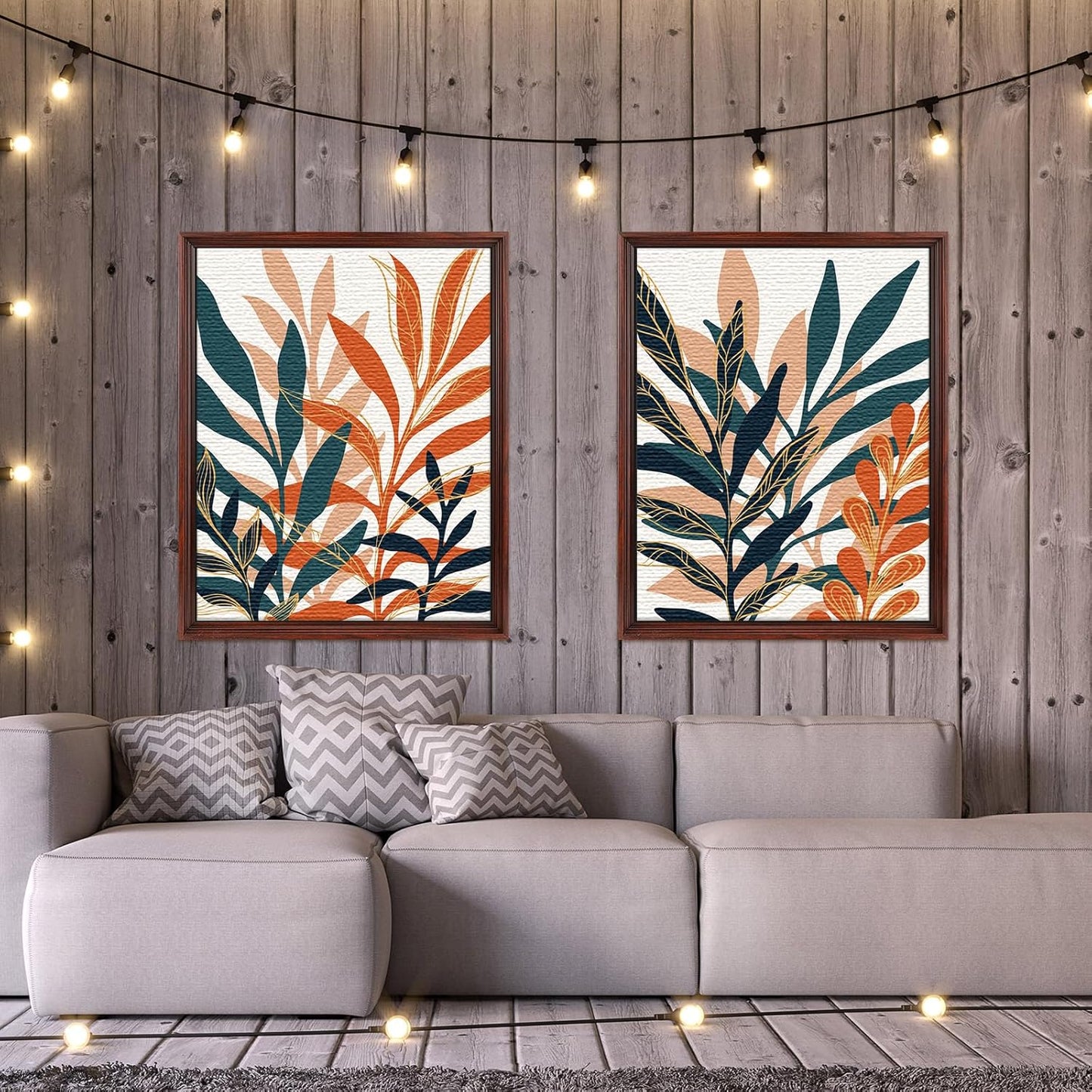 Soaoo 4 Pcs Canvas Floater Frames Floating Canvas Frame 0. 9" Deep Artwork for Paintings with Hardware Kit Included for Wall Prints Painting, Assemble Required(16'' x 20'',Brown)