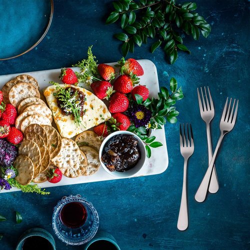 Hiware 12-Piece Stainless Steel Fork Set - Dishwasher Safe Salad & Dessert Forks | 6.7 Inches