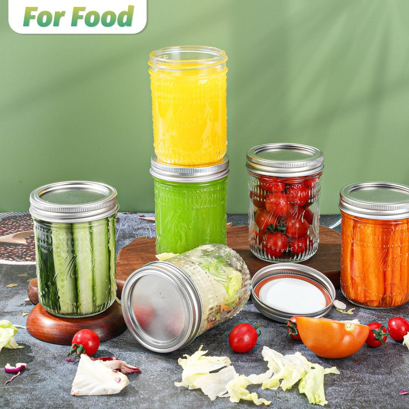 Mason Jars 16oz 12Pack - Canning Jars with Airtight & Leakproof Seal, Versatile Wide Mouth - Wide Mouth Mason Jars Perfect for Canning, Storing, Meal Prep - Ideal for Home Cooks & Crafters