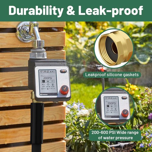 Beitopamz Heavy Duty Garden Hose - 50 ft x 5/8 in, Flexible & Durable Rubber Hybrid, Leak-Free Brass Fittings | Black