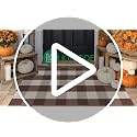 KIMODE 3x5 ft Buffalo Plaid Outdoor Front Door Mat - Farmhouse Welcome Rug, Reversible, Machine Washable, Coffee/White