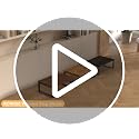 Wooden Step Stool for Bed - Portable Small Stool with Iron Frame - Light Walnut