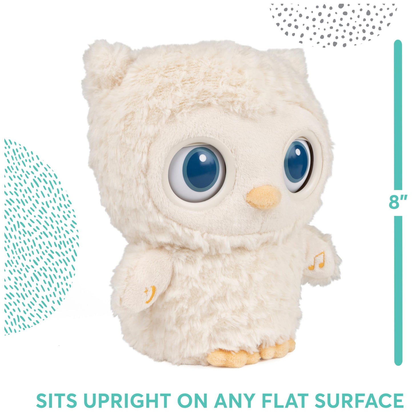 GUND Baby Sleepy Eyes Owl Bedtime Soother Plush Owl Stuffed Animal Night Light & Sound Machine for Baby Boys and Girls, 8”