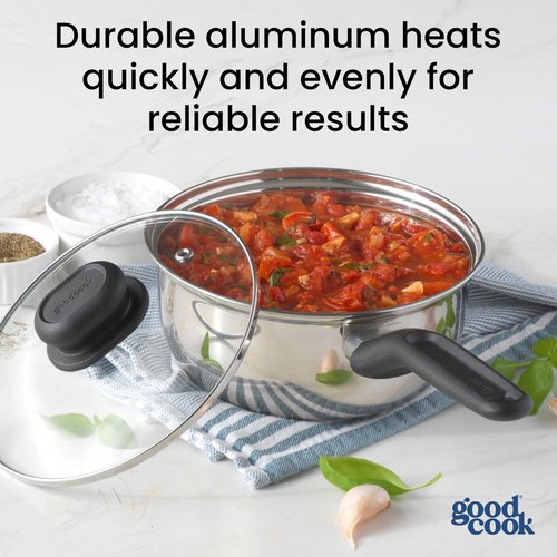 Good Cook 1.5 Quart Stainless Steel Sauce Pan With Lid