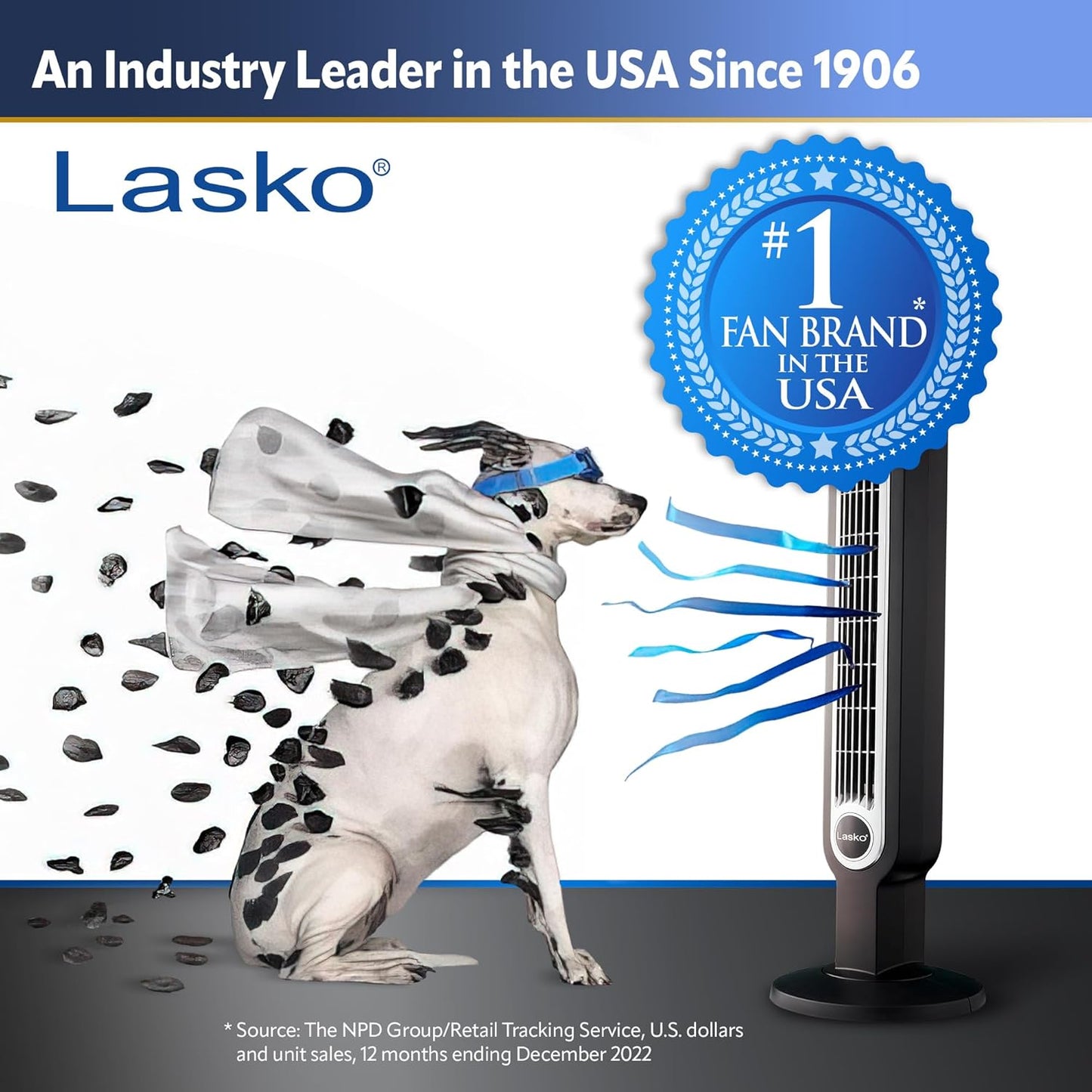Lasko Elegance and Performance Pedestal Stand Fan, 3-Speeds, 90 Degree Oscillation, Adjustable Height, Timer, Remote for Indoor, Bedroom, Living Room, Home Office, Dorm Use, 18 Inch, White, 1850