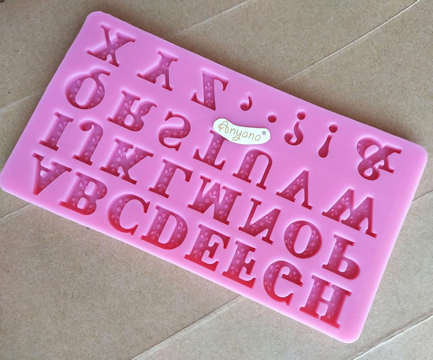 Silicone Alphabet Letter Mold - Mini Comma & Exclamation Cake Decorating Tool for Fondant & Gum Paste