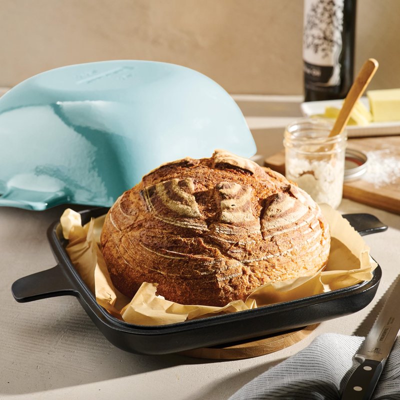 Tramontina Cultura 2-in-1 Enameled Cast Iron Dutch Oven Pot with Reversible Lid Griddle and Trivet, Oven Safe 6.5-Quart Multi-Cooker, Starlight Blue