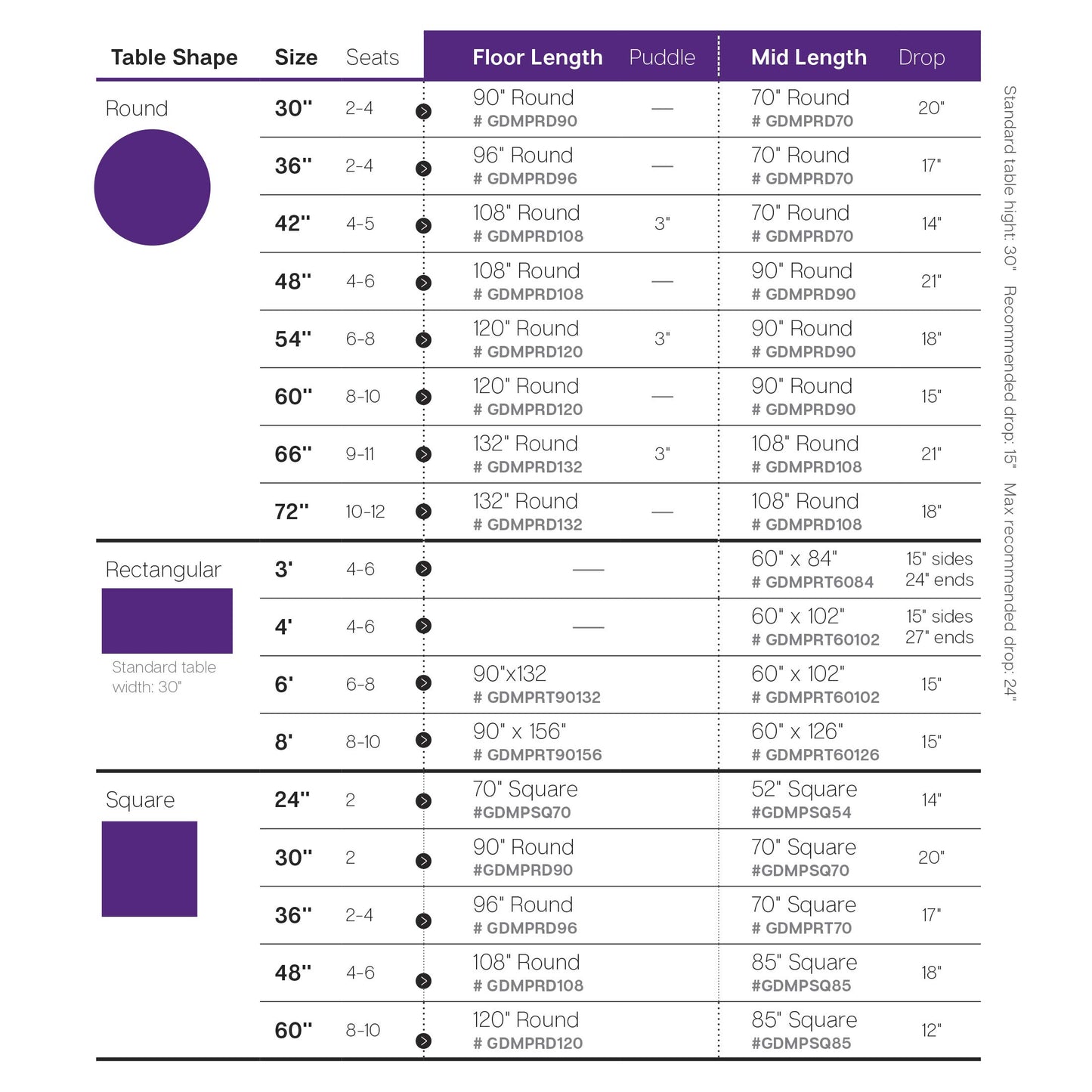 Gee Di Moda Rectangle Tablecloth - 60 x 102 Inch Silver Table Cloth for 6 Foot Rectangle Tables - Heavy Duty Washable Fabric - for Holiday Party, Dinner, Weddings, Baby Shower & Events