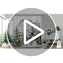 GOAOK Farmhouse Christmas Forest Shower Curtain Set, 72x72 Inches, Green Woodland Snowman Deer Snowflake Holiday Bathroom Decor with Hooks