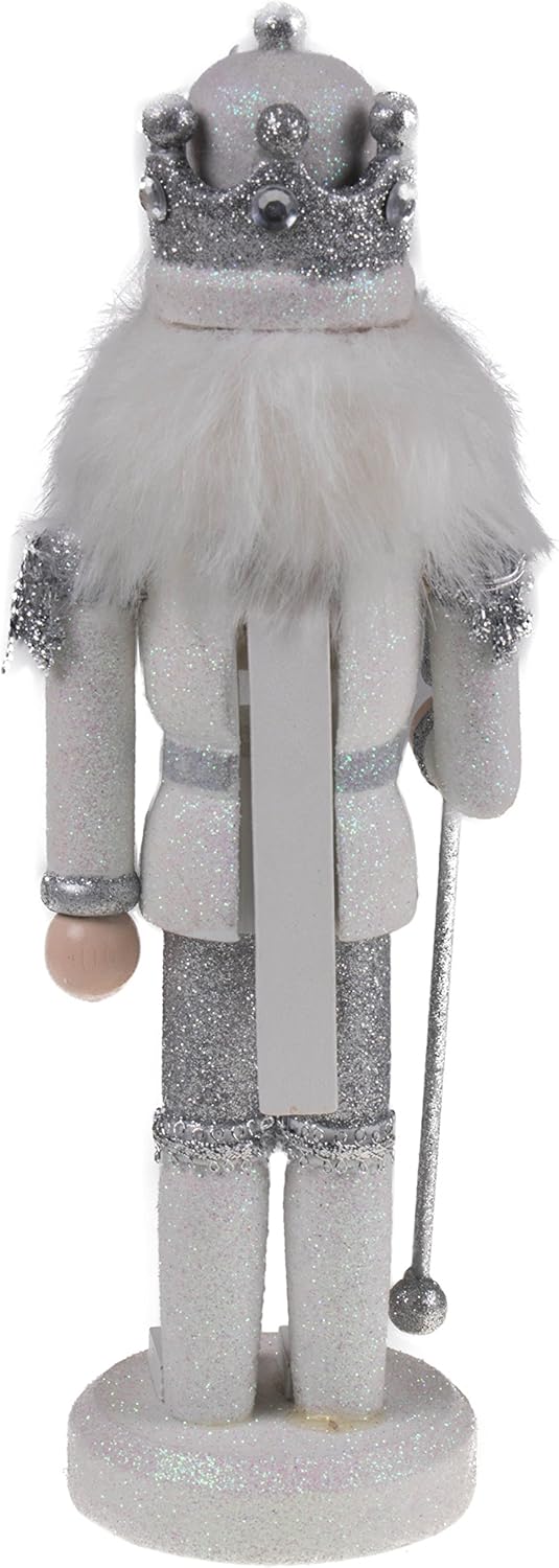 Red Prince 12-Inch Wooden Nutcracker - Festive Christmas Décor for Shelves & Tables