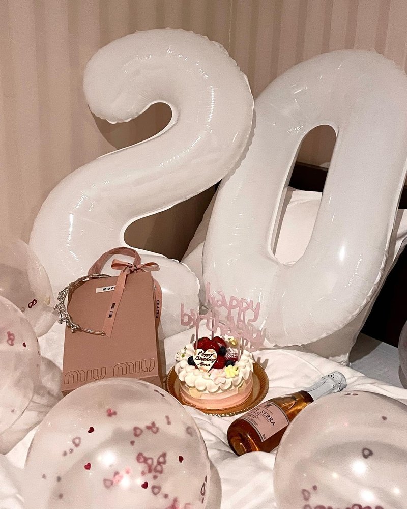 White Number 29 Balloon 40 inch, Translucent 29 Number Balloons, 29th White Birthday Decorations for Women Men, 29 Year Old Party Supplies