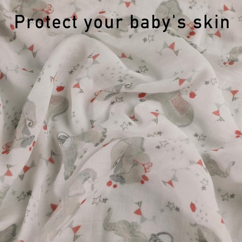 Graceful Baby Burp Cloths - Large 27 x 27 Inches | 6 Pack Soft Muslin Burping Rags for Newborns
