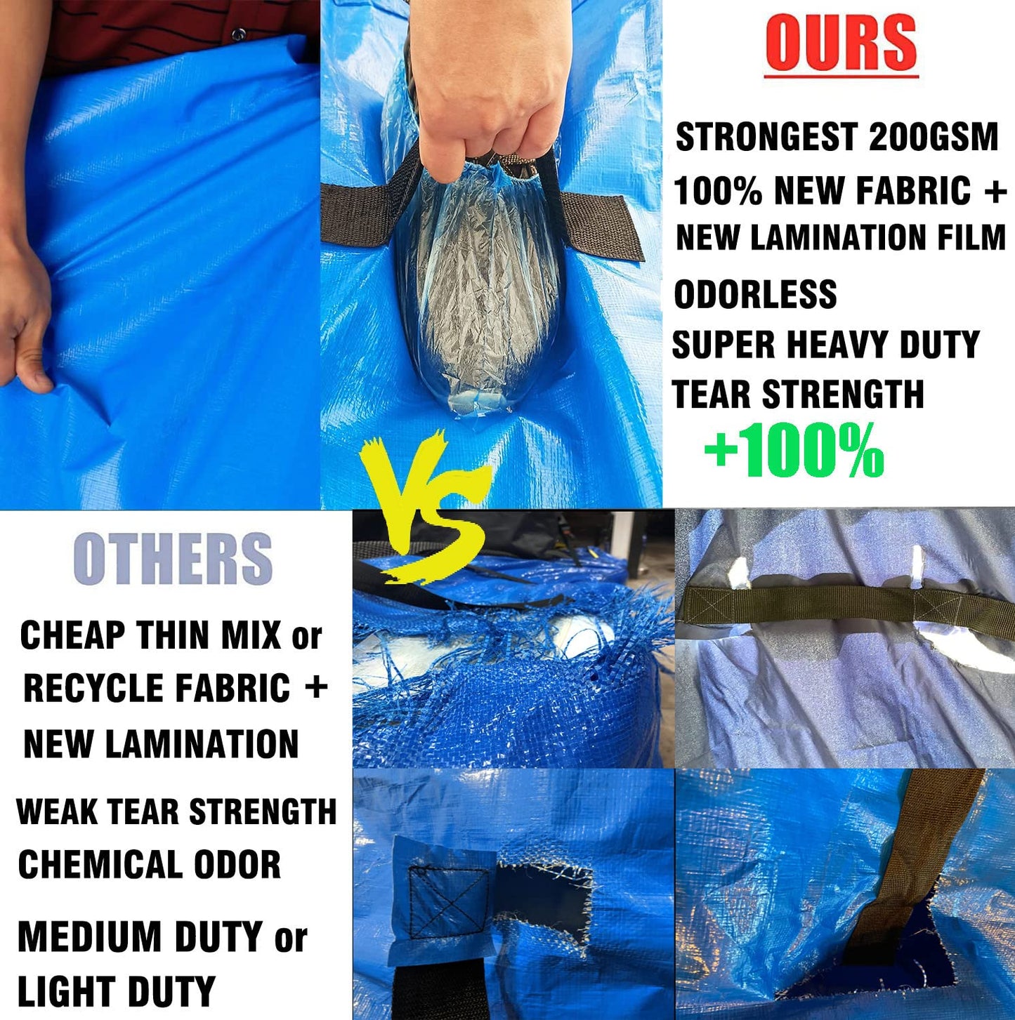 SGPAC Heavy Duty Mattress Bags for Moving and Storage,Extra Thick Twin Mattress Storage bag,Mattress Cover for Moving with Reinforced Handles and Zipper,Made of New Material,Pack of 2