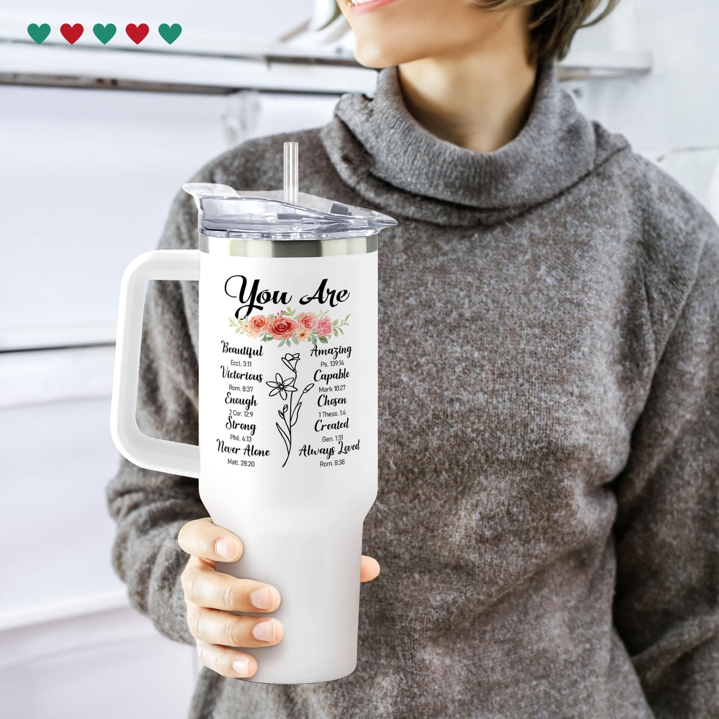 Christian Gifts for Women - Religious Gifts for Women - Valentine Gifts for Women Friends, Birthday Gifts for Women - Catholic Gifts Women, Spiritual Gifts for Her, Mom, Coworker - 40 Oz Tumbler