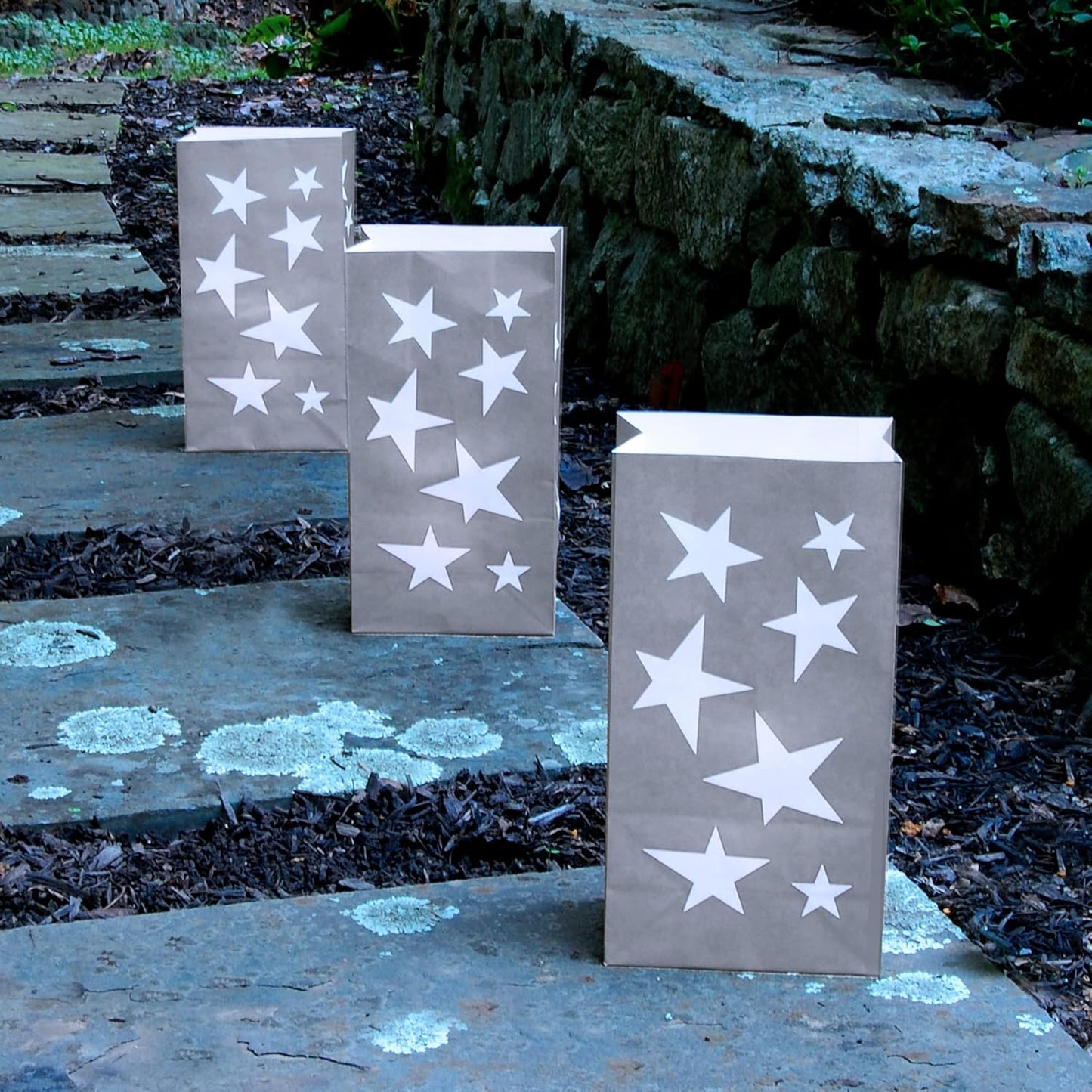Gold LumaBase Paper Luminaria Bags - Set of 24 for Outdoor Decor