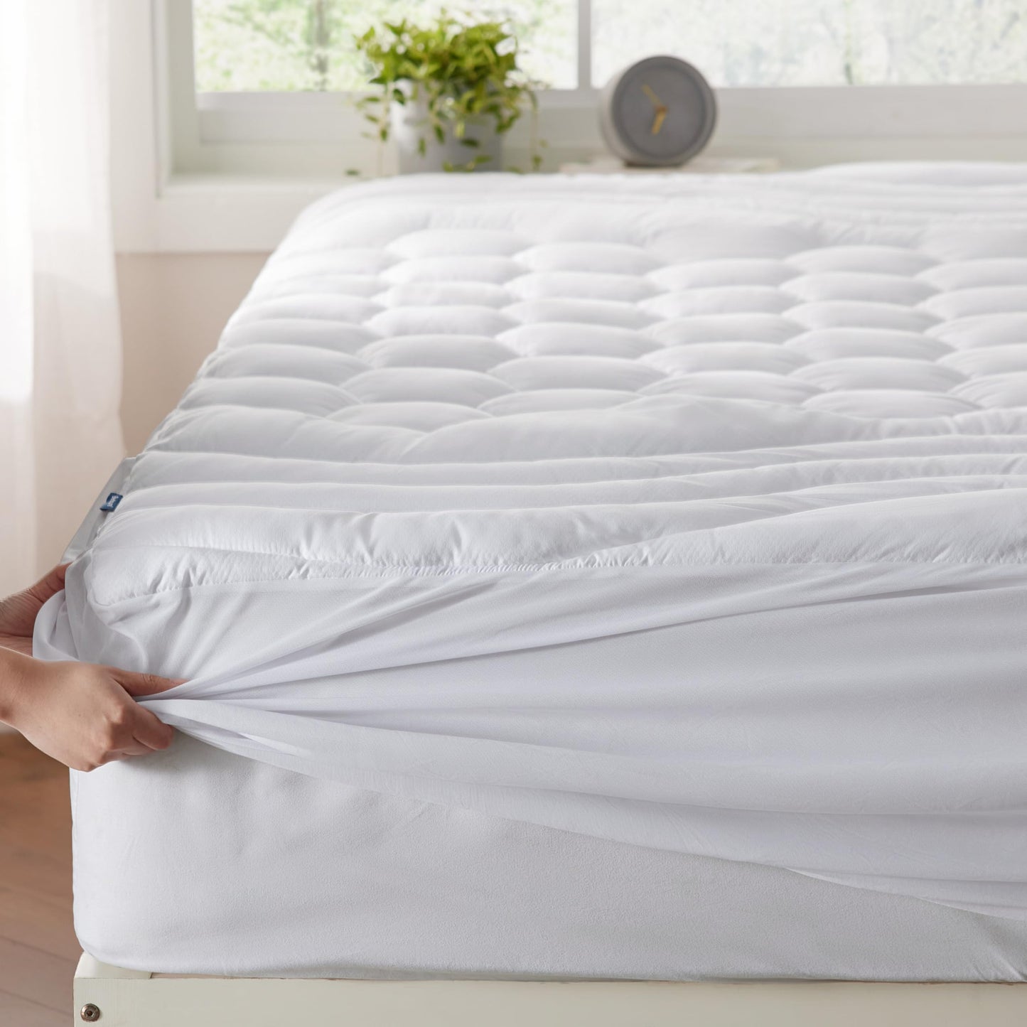 Bedsure Twin XL Mattress Pad 2 Pack - Soft Mattress Topper for College Dorm Essentials, Extra Long Twin Bed Protector Cover with 8-21 Inches Deep Pocket, White, 2 Pack, 39x80 Inches