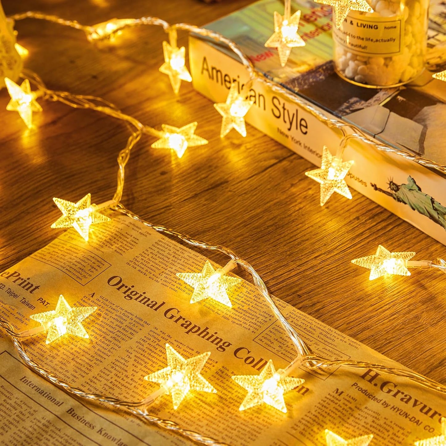 200 LED Fairy Lights with Remote & Timer - 16.4Ft Silver Wire Twinkle Lights for Indoor Christmas, Wedding & Party Decor