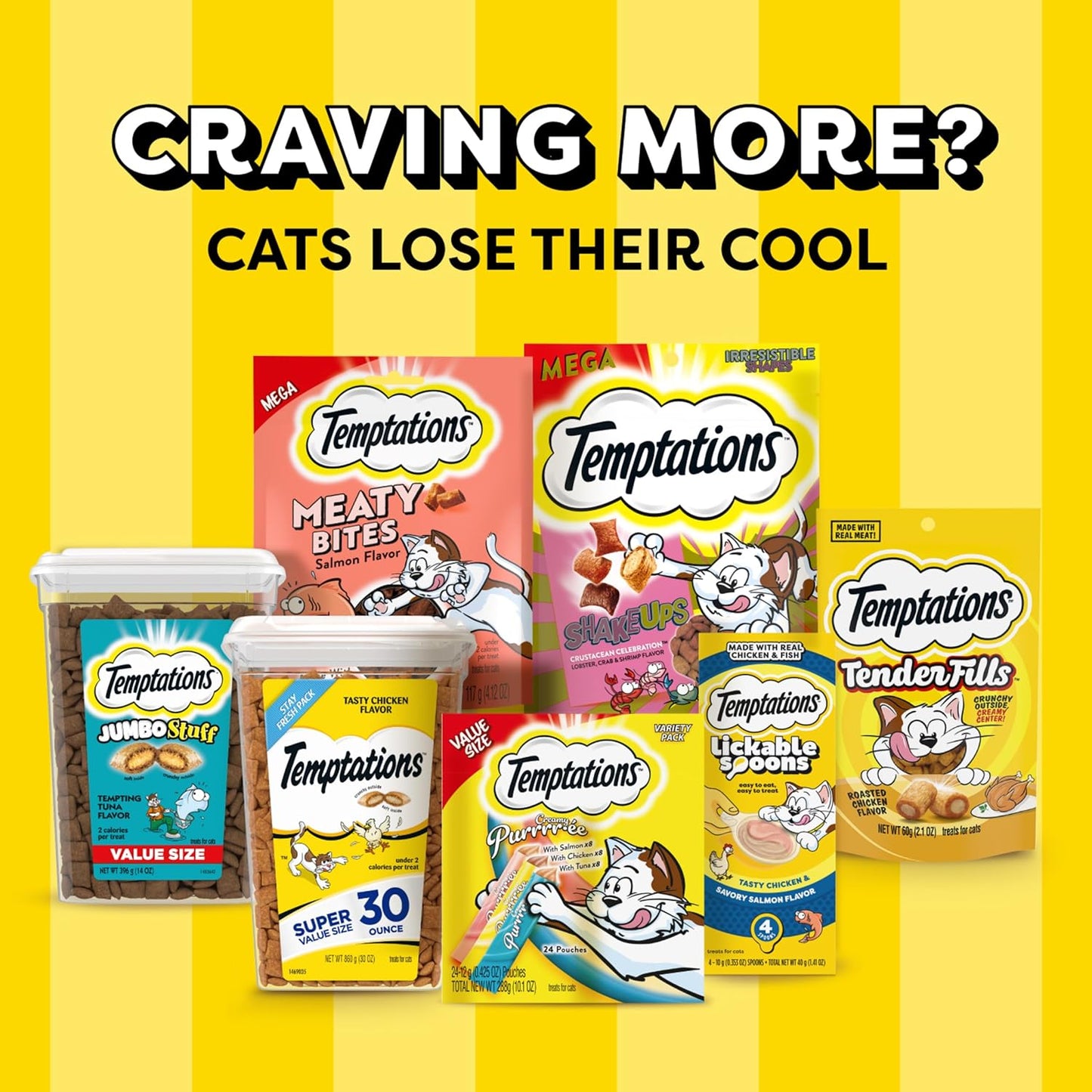 Temptations Cat Treats - Classic Crunchy & Soft Chicken Flavor - 30 oz Tub for Happy Cats