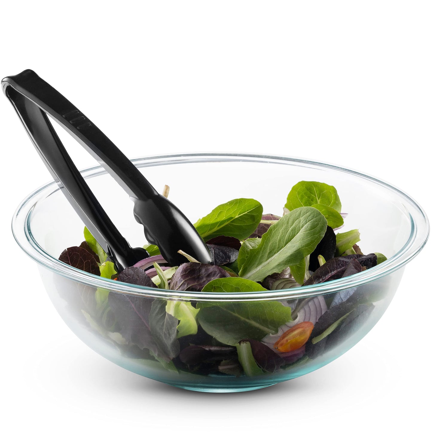 Plastic Tongs for Serving (Pack of 36) 9 Inch - Heavy-Duty Hard Plastic Reusable or Disposable Serving Tongs for Catering, Dinner Parties, Banquets, Buffets, Events, Weddings and Everyday Use, Black