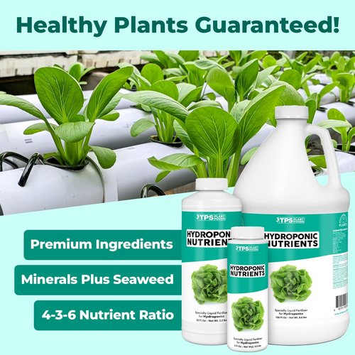 Hydroponic Nutrients for Edible Plants, One Part Complete Liquid Plant Food for Hydroponic Systems, 8 oz (250mL)