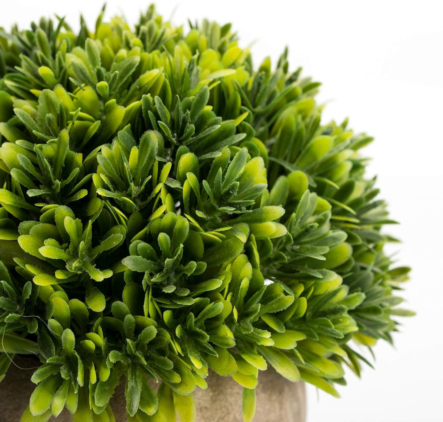 Mini Sage Green Boxwood Topiary - Artificial Potted Plant for Home & Office Decor