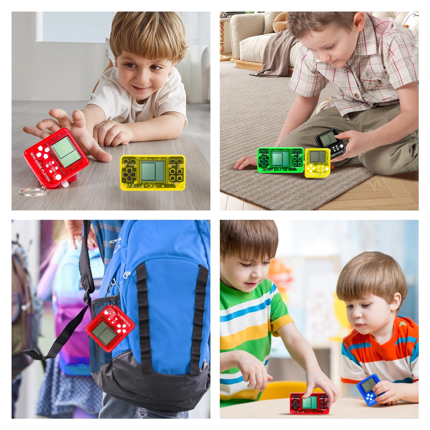 SSRMX 12Pcs Video Game Party Favors for Kids, Arcade Video Game Keychain Video Game Party Supplies