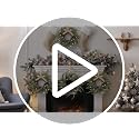Farmhouse 12PCS Christmas Candle Ring Wreath Mini Pine Garland Frosted Cedar Pine Cones
